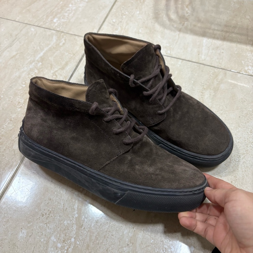 Tod’s Men's Brown Suede Shoes Boots